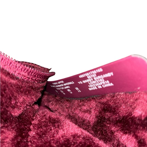 Roebuck & Co Maroon Glittery Faux Fur Lined Boots Youth Sz 4 NEW - Picture 5 of 6